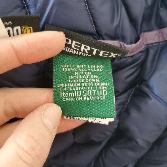 L.L.Bean Jacket Womens Medium Purple Ultralight 850 Down Hooded Puffer DownTek - Picture 10 of 13